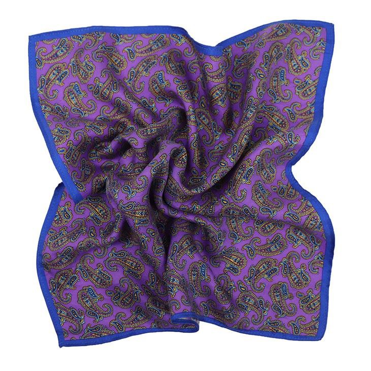 Purple Paisley Pocket Square